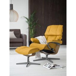 Stressless® Fußhocker Reno, mit Cross Base, Größe S, M & L, Holzakzent Eiche