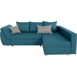 INOSIGN Ecksofa Zoja, wahlweise mit RGB-/LED-Beleuchtung im Regal, incl. 2 Zierkissen