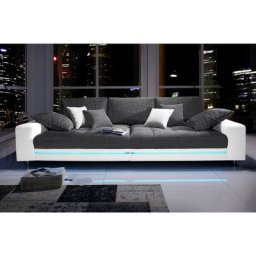 Mr. Couch Big-Sofa Tobi, wahlweise mit Kaltschaum (140kg Belastung/Sitz) und RGB-Beleuchtung