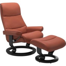 Stressless® Relaxsessel View (Set, Relaxsessel mit Hocker), mit Classic Base, Größe S,Gestell Schwarz