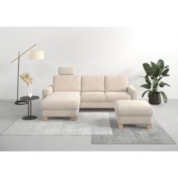 Home affaire Ecksofa Summer, mit Recamiere, mit oder ohne Bettfunktion und Bettkasten, Cord-Bezug
