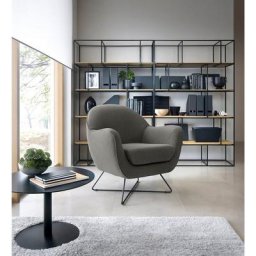 TRENDMANUFAKTUR Sessel Evora, in zeitlosem Stil mit modernem Metallgestell
