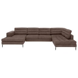 Home affaire Wohnlandschaft Brandwood, Bettfunktion (371cm x 88cm x 210cm) oder ohne (351cm x 88 cm x 210cm)