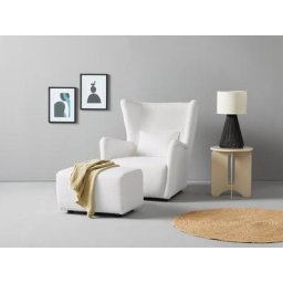 LeGer Home by Lena Gercke Ohrensessel Levke, wahlweise mit oder ohne Hocker