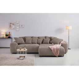 Home affaire Ecksofa Riveo Luxus, Polsterung für bis zu 140 kg pro Sitzfläche, auch mit Cord-Bezug
