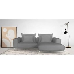 Guido Maria Kretschmer Home&Living Ecksofa JANTE, wahlweise Recamiere links oder rechts, mit Chromfüßen