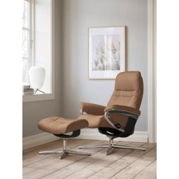 Stressless® Relaxsessel Sunrise, mit Cross Base, Größe S, M & L, Holzakzent Schwarz