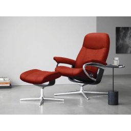 Stressless® Fußhocker Consul, mit Cross Base, Größe S, M & L, Holzakzent Schwarz
