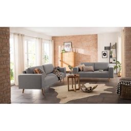 Home affaire 3-Sitzer Lasse, im scandinavischem Stil mit Holzfüßen