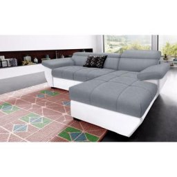COTTA Polstergarnitur, (Set), Set: bestehend aus Ecksofa und Hocker, inklusive Kopfteilverstellung