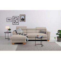 Home affaire Ecksofa, Polsterung für bis zu 140 kg pro Sitzfläche, incl. Kopfteilverstellung
