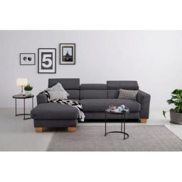 Home affaire Ecksofa, Polsterung für bis zu 140 kg pro Sitzfläche, incl. Kopfteilverstellung