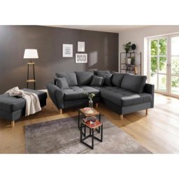 Home affaire Ecksofa Rice, incl. Hocker, mit Federkern