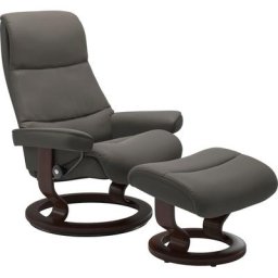 Stressless® Relaxsessel View (Set, Relaxsessel mit Hocker), mit Classic Base, Größe M,Gestell Braun