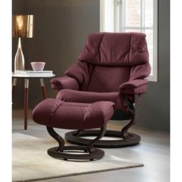 Stressless® Relaxsessel Reno (Set, Relaxsessel mit Hocker), mit Hocker, mit Classic Base, Größe S, M & L, Gestell Wenge