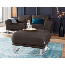 W.SCHILLIG Hocker montanaa, mit Metallkufen in Chrom glänzend, Breite 71 cm