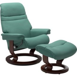 Stressless® Relaxsessel Sunrise (Set, Relaxsessel mit Hocker), mit Classic Base, Größe M, Gestell Braun