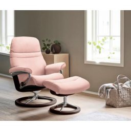 Stressless® Relaxsessel Sunrise (Set, Relaxsessel mit Hocker), mit Signature Base, Größe S, Gestell Braun
