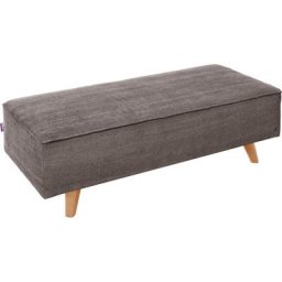 TOM TAILOR Hocker NORDIC CHIC, mit Kedernaht, Breite 137 cm, Füße Buche natur