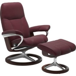 Stressless® Relaxsessel Consul (Set, Relaxsessel mit Hocker), mit Hocker, mit Signature Base, Größe M, Gestell Braun