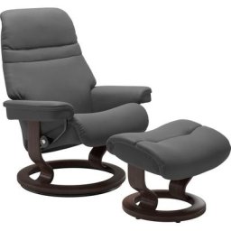 Stressless® Relaxsessel Sunrise (Set, Relaxsessel mit Hocker), mit Classic Base, Größe S, Gestell Wenge