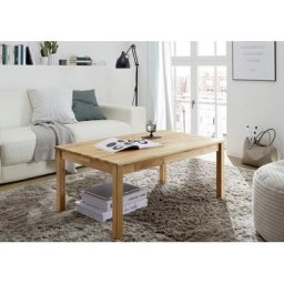 MCA furniture Couchtisch Alfons, Wohnzimmertisch Massivholz geölt, keilverzinkt belastbar bis 20 kg