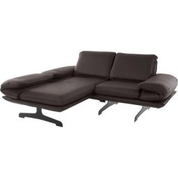 DOMO collection Ecksofa New York, wahlweise mit Arm- und Rückenfunktion, mit Kufenfüßen aus Metall