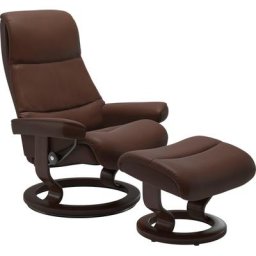 Stressless® Relaxsessel View (Set, Relaxsessel mit Hocker), mit Classic Base, Größe S,Gestell Braun