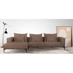 Guido Maria Kretschmer Home&Living Ecksofa BENTE, wahlweise Recamiere links oder rechts, mit schwarzen Metallfüßen