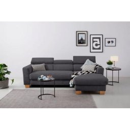 Home affaire Ecksofa, Polsterung für bis zu 140 kg pro Sitzfläche, incl. Kopfteilverstellung