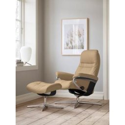 Stressless® Relaxsessel Sunrise, mit Cross Base, Größe S, M & L, Holzakzent Schwarz