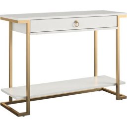 CosmoLiving by Cosmopolitan Konsolentisch Camila, Schublade und Einlegeboden, MDF, Gestell und Griffe Metall, Höhe 77 cm