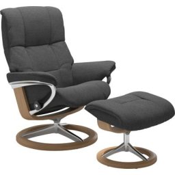Stressless® Relaxsessel Mayfair (Set, Relaxsessel mit Hocker), mit Hocker, mit Signature Base, Größe S, M & L, Gestell Eiche