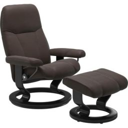 Stressless® Relaxsessel Consul (Set, Relaxsessel mit Hocker), mit Hocker, mit Classic Base, Größe M, Gestell Schwarz