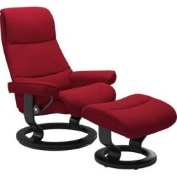 Stressless® Relaxsessel View (Set, Relaxsessel mit Hocker), mit Classic Base, Größe M,Gestell Schwarz