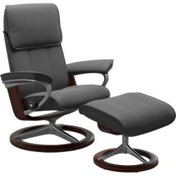 Stressless® Relaxsessel Admiral (Set, Relaxsessel inkl. Hocker), mit Signature Base, Größe M & L, Gestell Braun