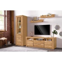 Woltra Wohnwand ZARA, (Set, 4-St), teilmassives Holz