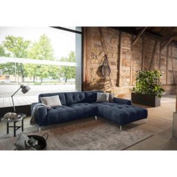 W.SCHILLIG Ecksofa wilson, Spar-Set, inklusive Hocker, mit Absteppungen, Füße Chrom glänzend, Breite 292 cm