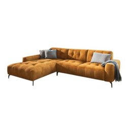 W.SCHILLIG Ecksofa wilson, Spar-Set, inklusive Hocker, in Trendfarbe Kurkuma, Füße Bronze, Breite 292 cm