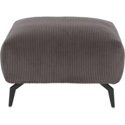 andas Hocker Drobak, aus Cord Bezug, mit schwarzen Metall Füßen