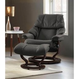 Stressless® Relaxsessel Reno (Set, Relaxsessel mit Hocker), mit Hocker, mit Classic Base, Größe S, M & L, Gestell Braun
