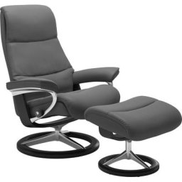 Stressless® Relaxsessel View (Set, Relaxsessel mit Hocker), mit Signature Base, Größe M,Gestell Schwarz
