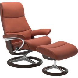 Stressless® Relaxsessel View (Set, Relaxsessel mit Hocker), mit Signature Base, Größe L,Gestell Wenge