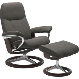 Stressless® Relaxsessel Consul (Set, Relaxsessel mit Hocker), mit Hocker, mit Signature Base, Größe S, Gestell Wenge