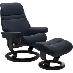 Stressless® Relaxsessel Sunrise (Set, Relaxsessel mit Hocker), mit Classic Base, Größe M, Gestell Schwarz