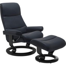 Stressless® Relaxsessel View (Set, Relaxsessel mit Hocker), mit Classic Base, Größe M,Gestell Schwarz