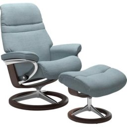 Stressless® Relaxsessel Sunrise (Set, Relaxsessel mit Hocker), mit Signature Base, Größe M, Gestell Wenge