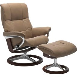 Stressless® Relaxsessel Mayfair (Set, Relaxsessel mit Hocker), mit Hocker, mit Signature Base, Größe S, M & L, Gestell Braun