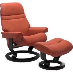 Stressless® Relaxsessel Sunrise (Set, Relaxsessel mit Hocker), mit Classic Base, Größe S, Gestell Schwarz