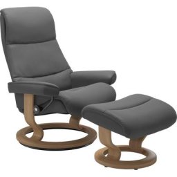 Stressless® Relaxsessel View (Set, Relaxsessel mit Hocker), mit Classic Base, Größe S,Gestell Eiche